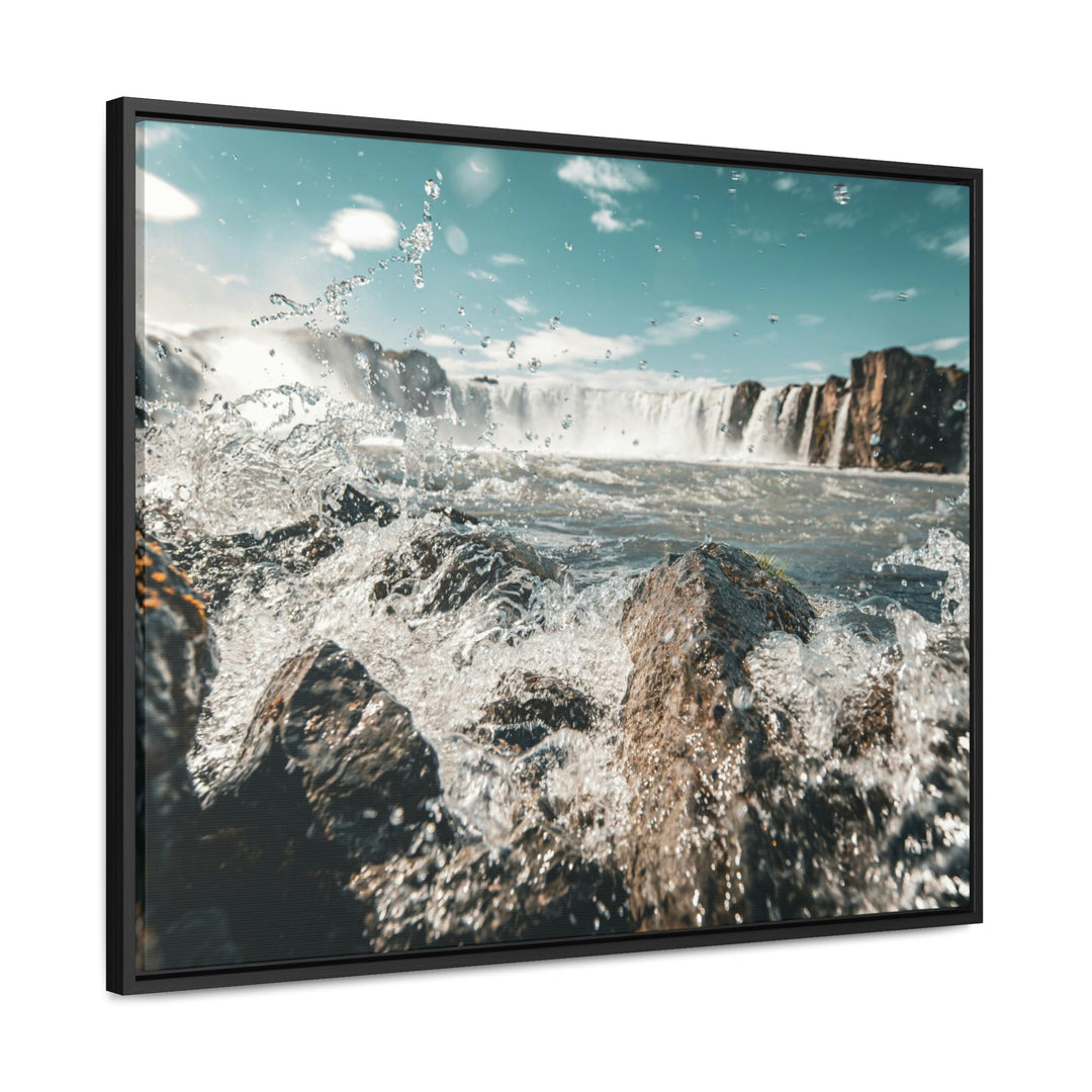 Goðafoss Splash - Canvas with Frame