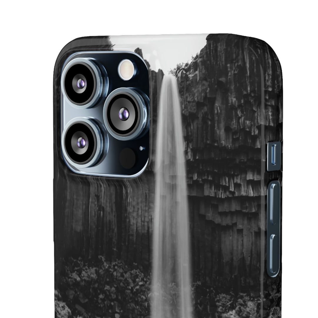 Svartifoss in Black and White - Phone Case