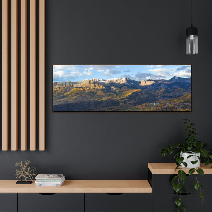 Glowing Mountainside - Canvas with Frame