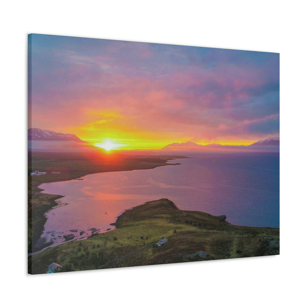 Sunset Over the Fjord Part 1 - Canvas