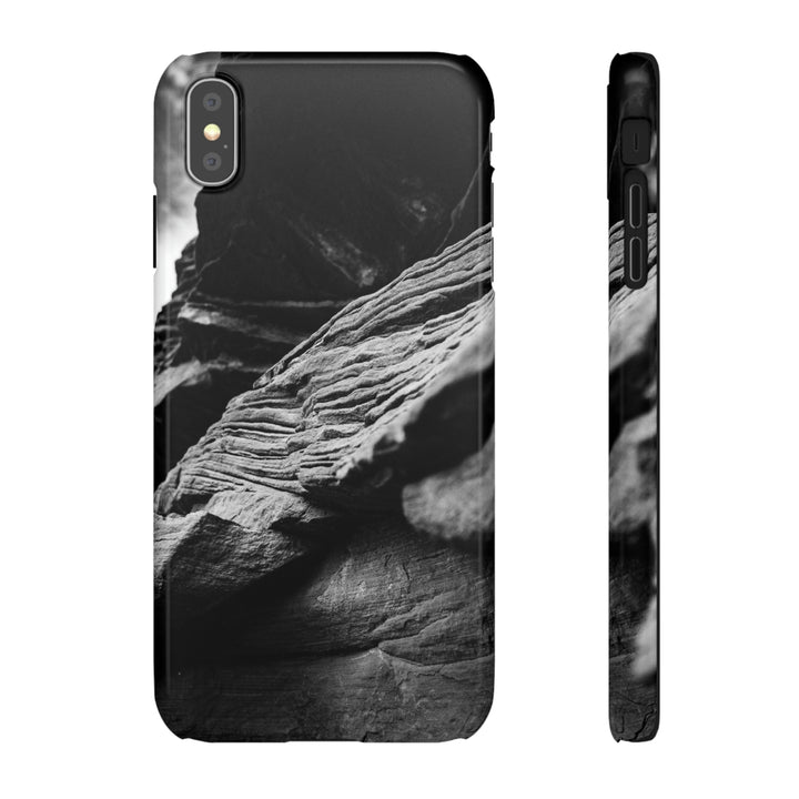 Layers of Rock in Black and White - Phone Case