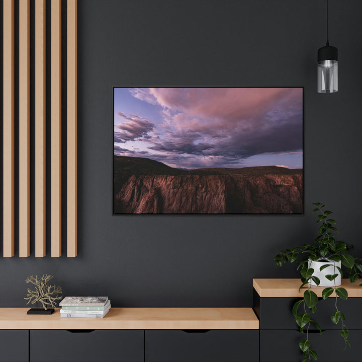 Painted Wall at Sunset Part 3 - Canvas with Frame