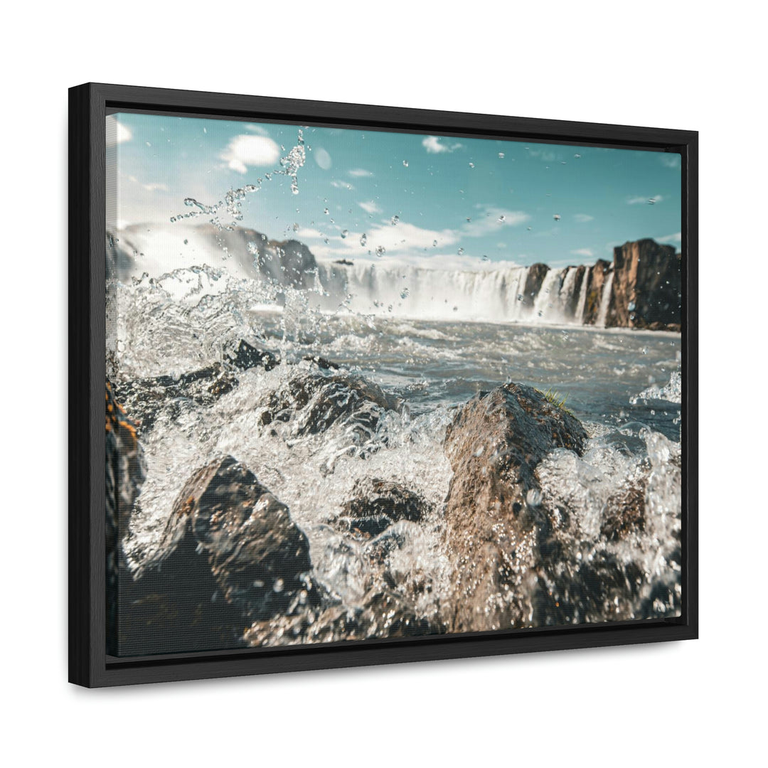 Goðafoss Splash - Canvas with Frame