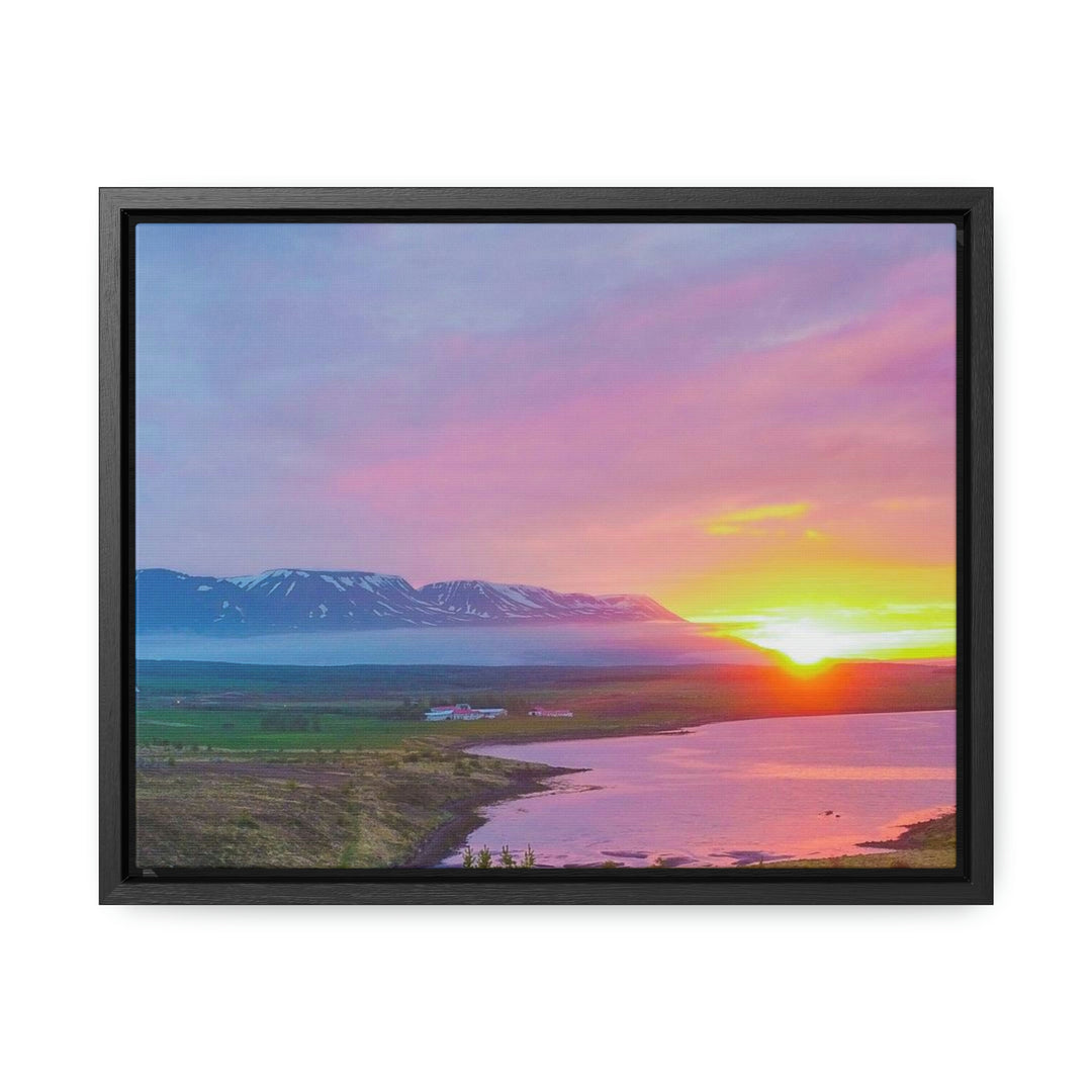 Sunset Over the Fjord Part 2 - Canvas with Frame