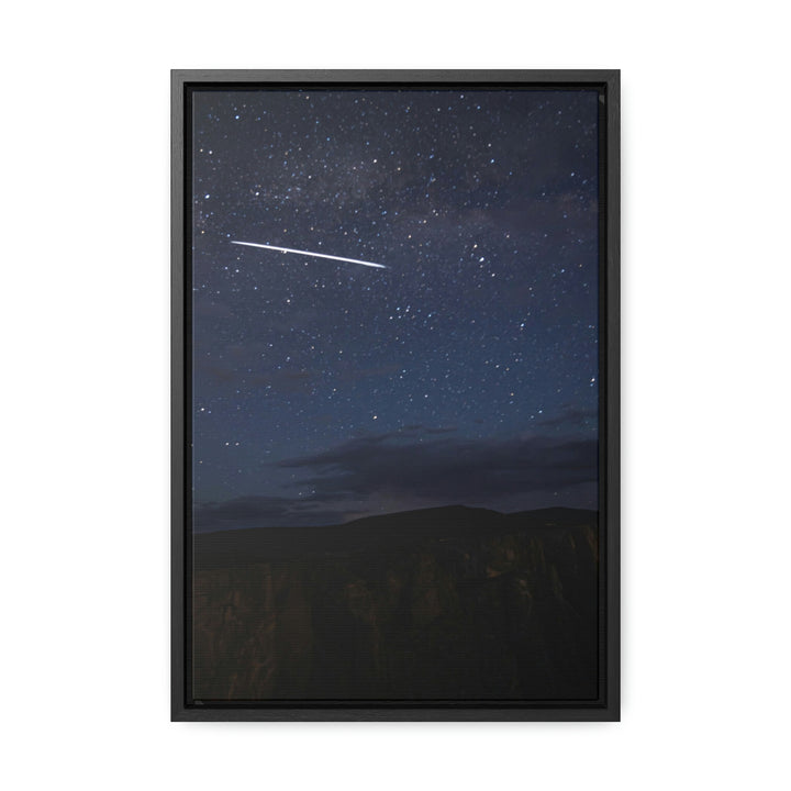 Starlink Above the Canyon - Canvas with Frame