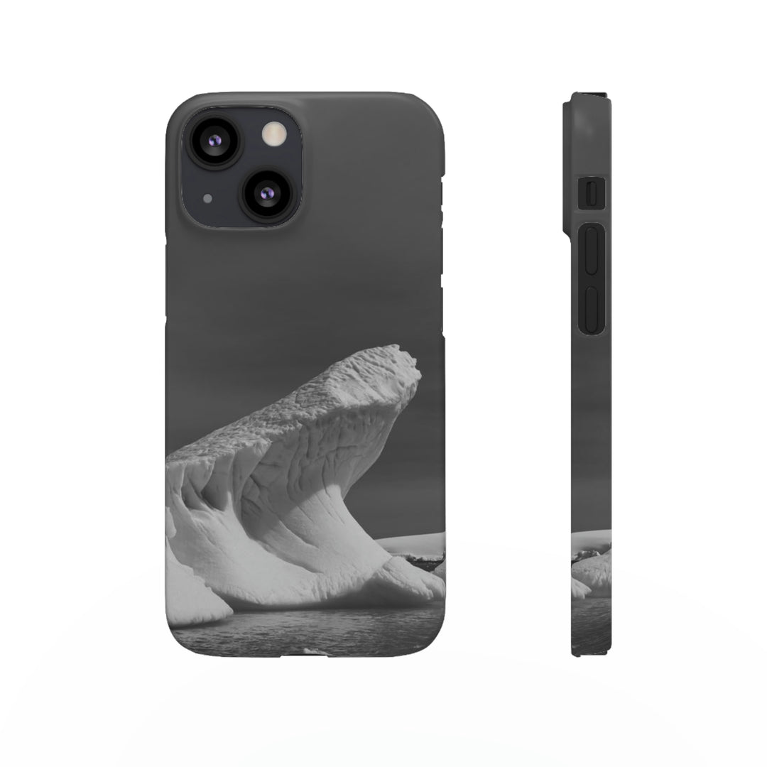 The Angles of an Iceberg in Black and White - Phone Case