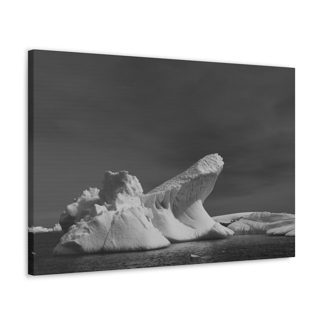 The Angles of an Iceberg in Black and White - Canvas