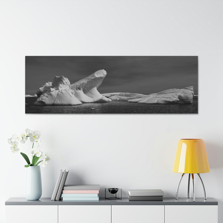 The Angles of an Iceberg in Black and White - Canvas