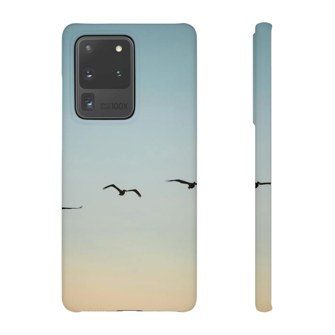 Brown Pelicans in Flight - Phone Case