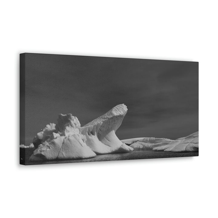 The Angles of an Iceberg in Black and White - Canvas