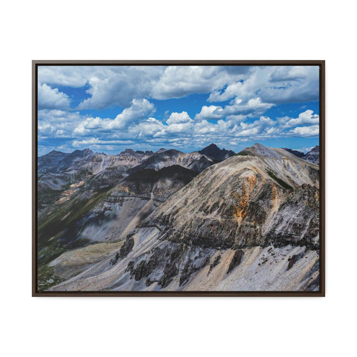 Imogene Pass From the Air - Canvas with Frame