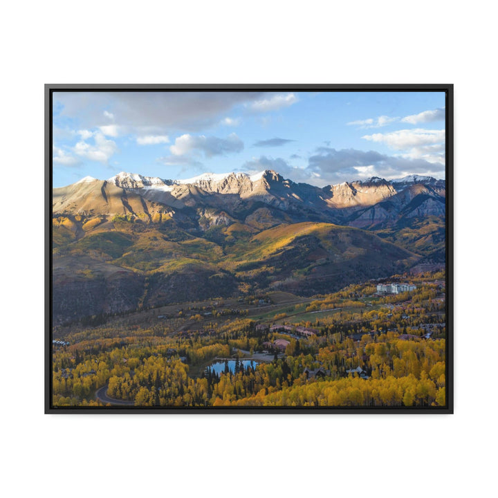 Glowing Mountainside - Canvas with Frame