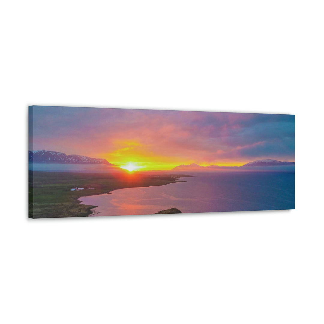 Sunset Over the Fjord Part 1 - Canvas