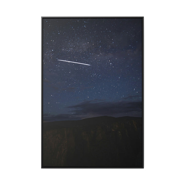 Starlink Above the Canyon - Canvas with Frame