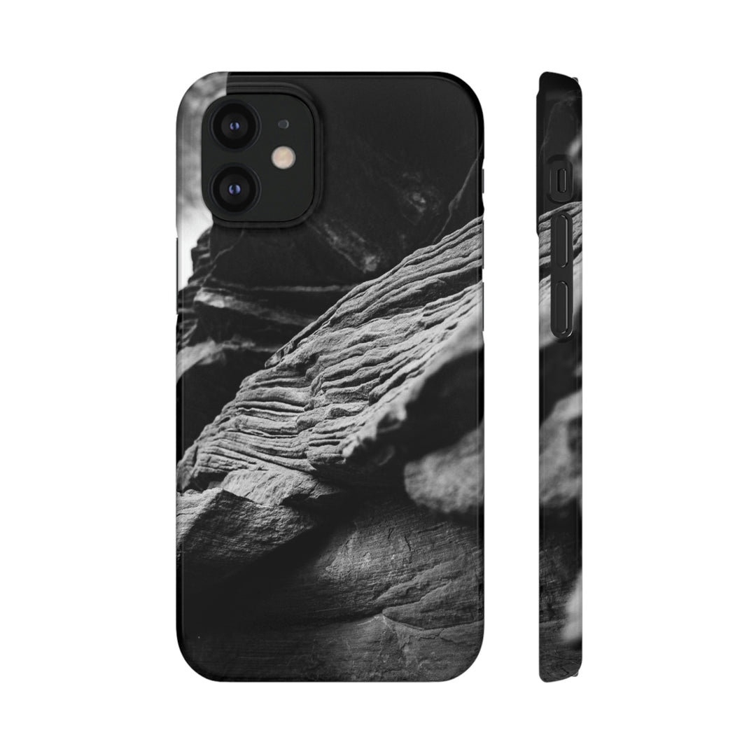 Layers of Rock in Black and White - Phone Case