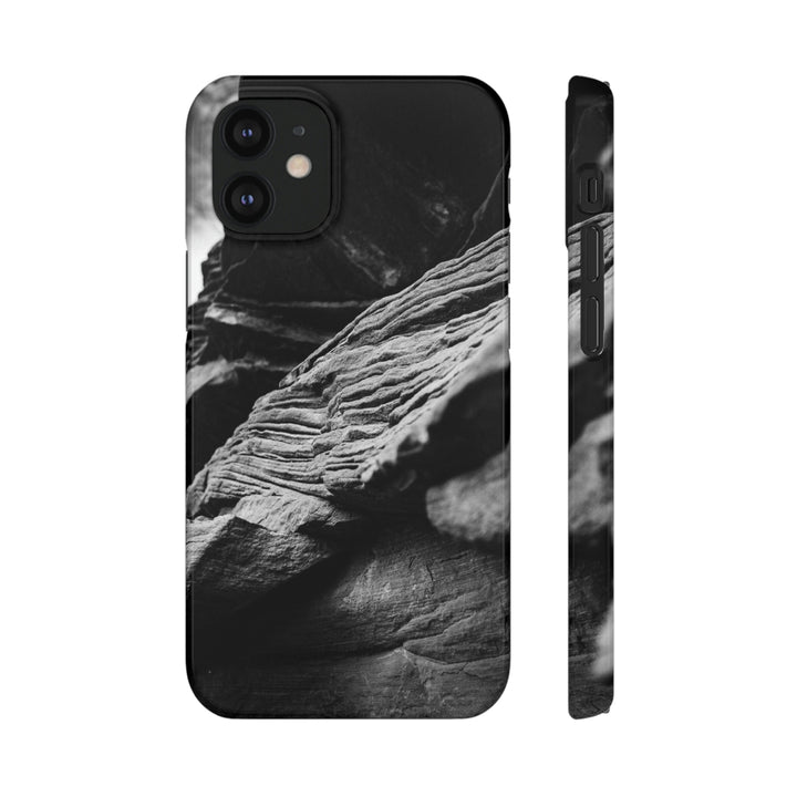 Layers of Rock in Black and White - Phone Case