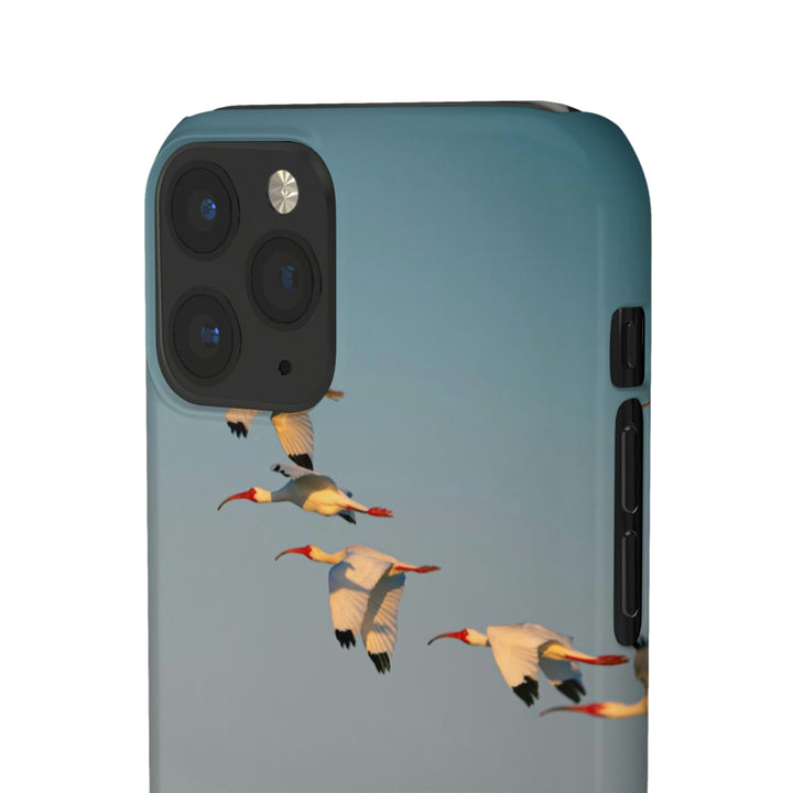 White Ibis in Flight - Phone Case