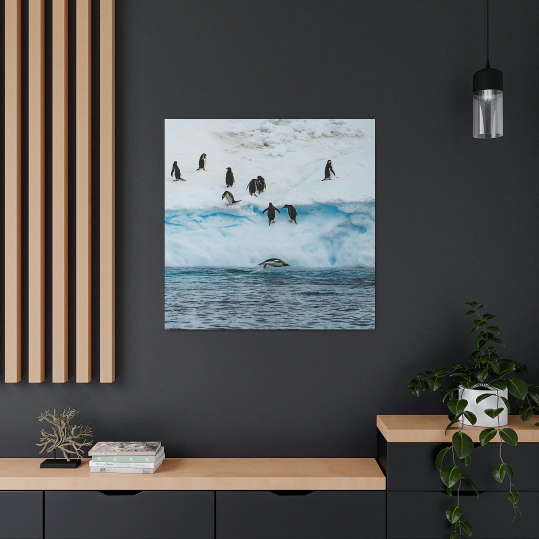 Porpoising Penguin - Canvas