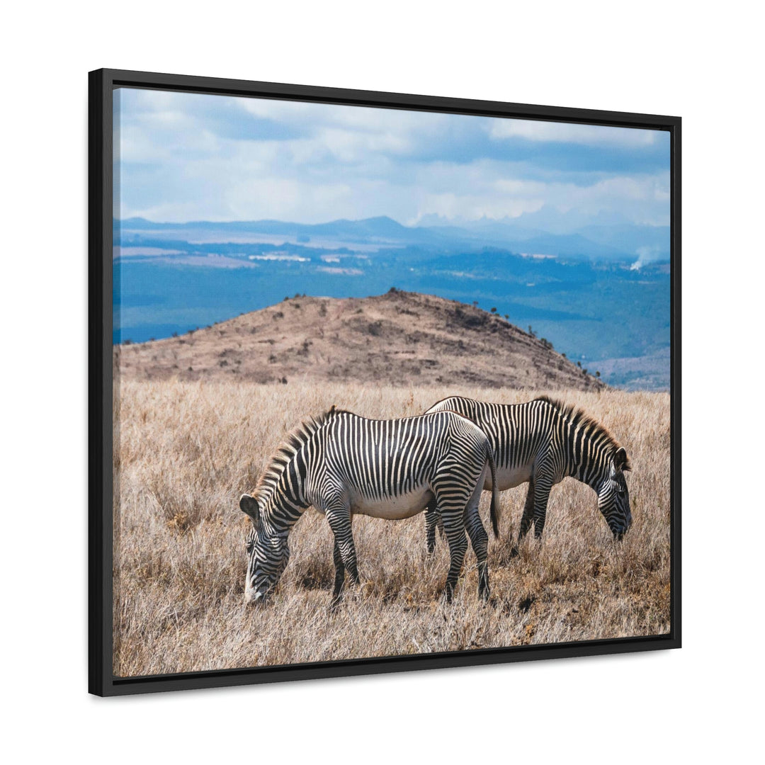 Zebra-Striped Expanse - Canvas With Frame