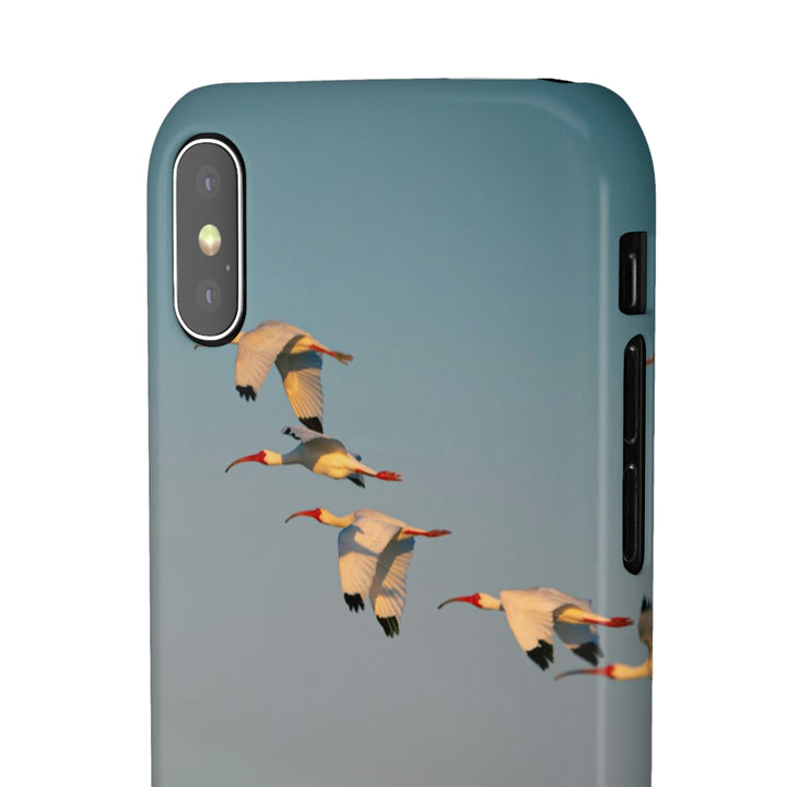 White Ibis in Flight - Phone Case