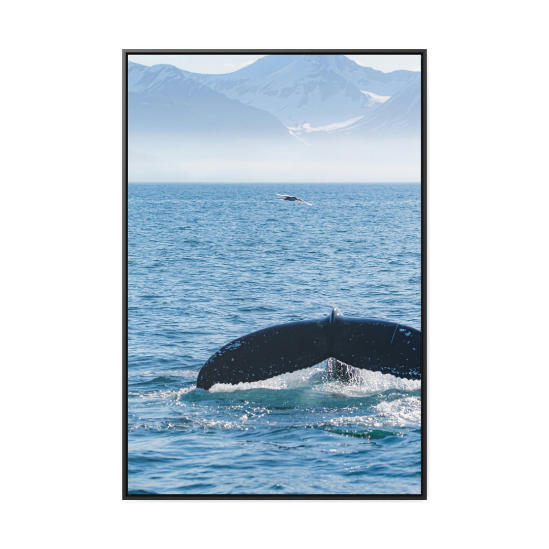 A Whale and A Mountain - Canvas with Frame