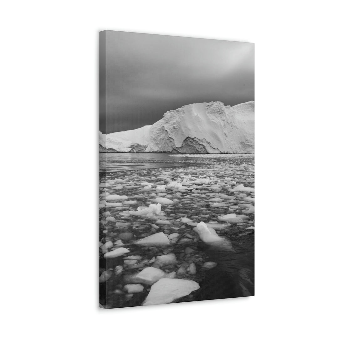 Lane of Ice In Black and White - Canvas