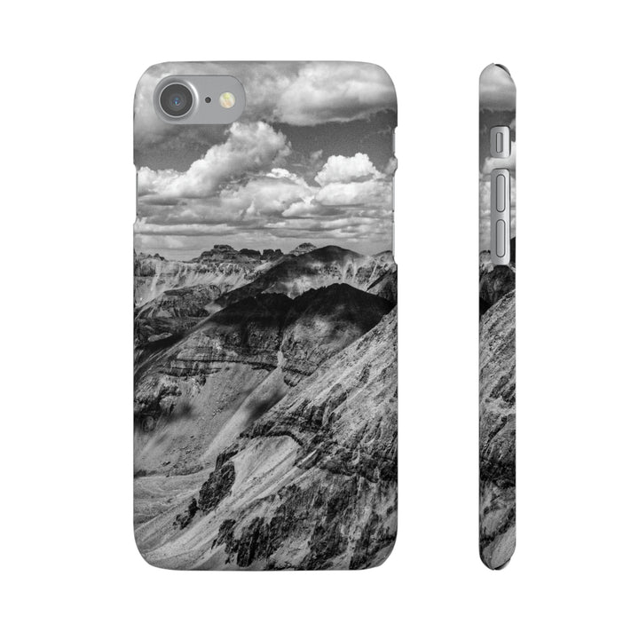 Imogene Pass From the Air in Black and White - Phone Case