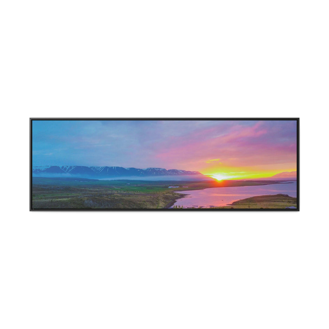 Sunset Over the Fjord Part 2 - Canvas with Frame