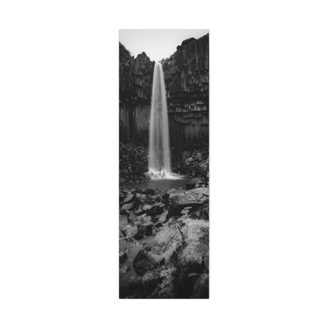 Svartifoss in Black and White - Canvas