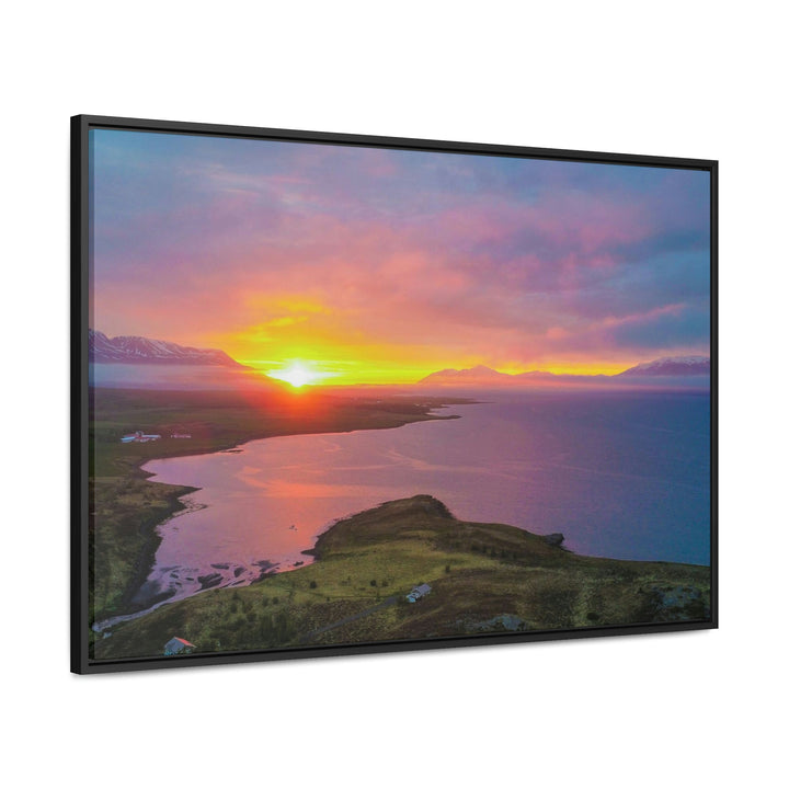 Sunset Over the Fjord Part 1 - Canvas with Frame