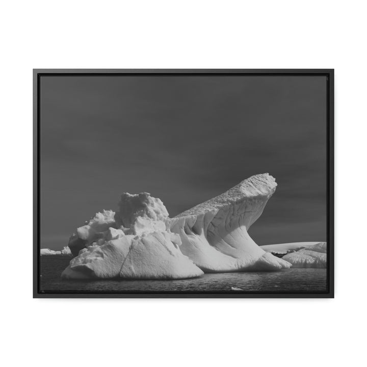 The Angles of an Iceberg in Black and White - Canvas with Frame