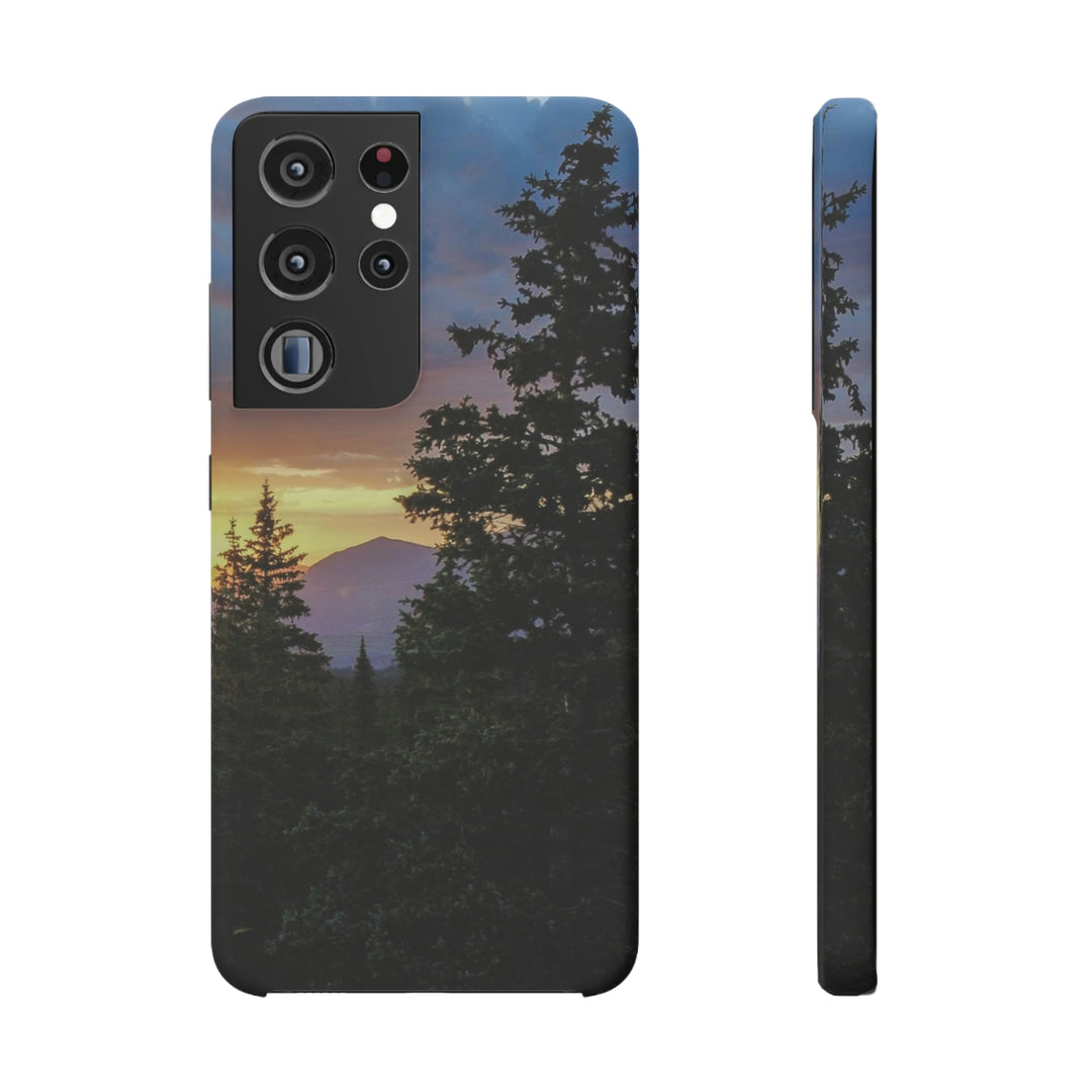 Rainy Sunset Through the Trees - Phone Case