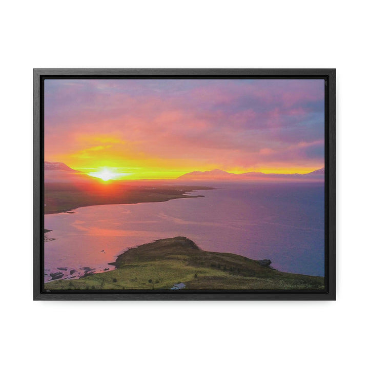 Sunset Over the Fjord Part 1 - Canvas with Frame