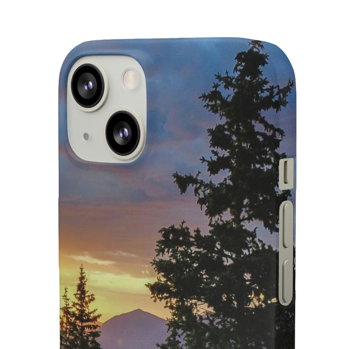 Rainy Sunset Through the Trees - Phone Case