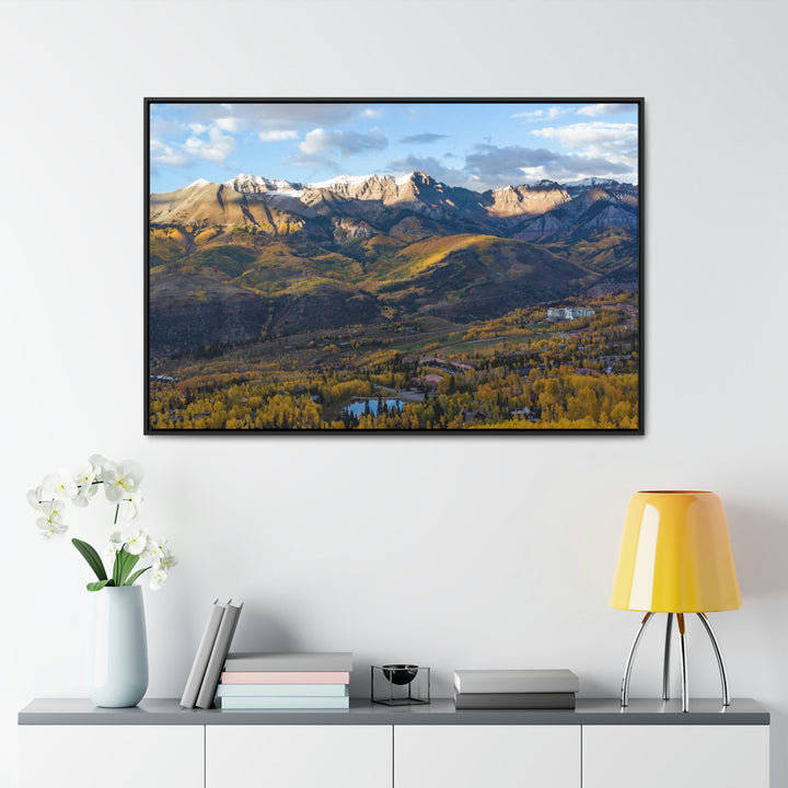 Glowing Mountainside - Canvas with Frame