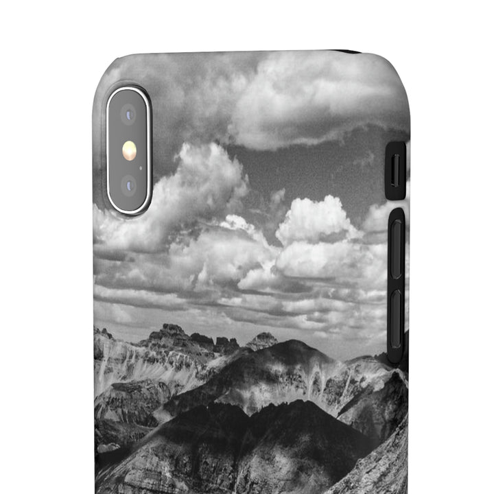 Imogene Pass From the Air in Black and White - Phone Case