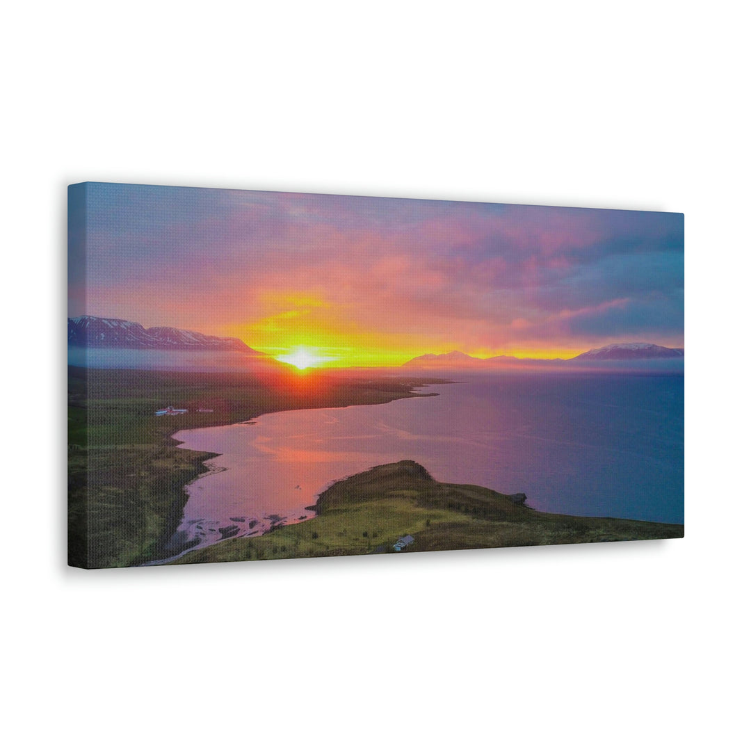 Sunset Over the Fjord Part 1 - Canvas