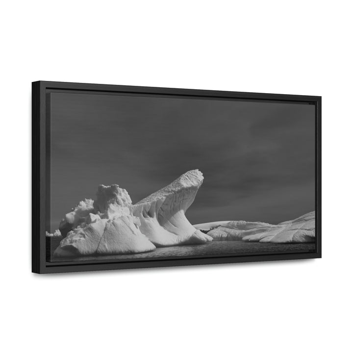 The Angles of an Iceberg in Black and White - Canvas with Frame