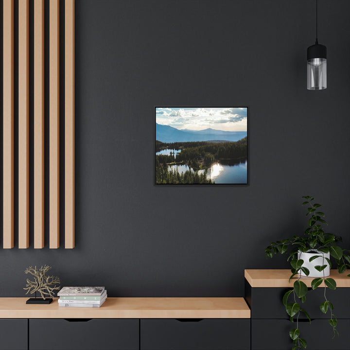 Cool Mountain Lakes - Canvas with Frame