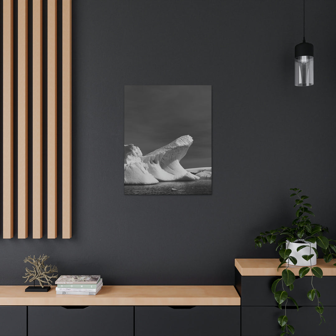 The Angles of an Iceberg in Black and White - Canvas