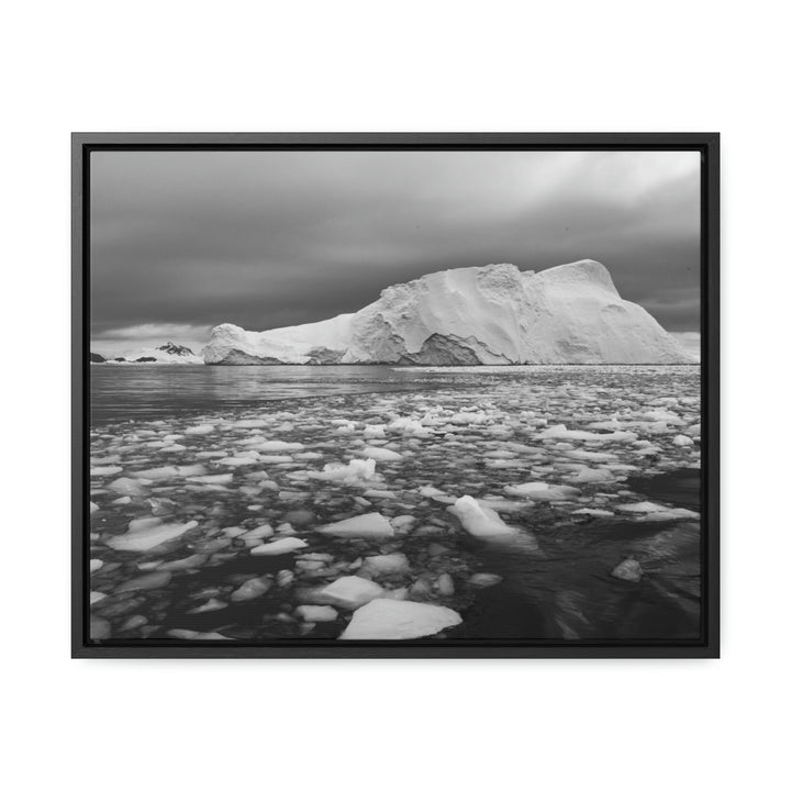 Lane of Ice In Black and White - Canvas with Frame