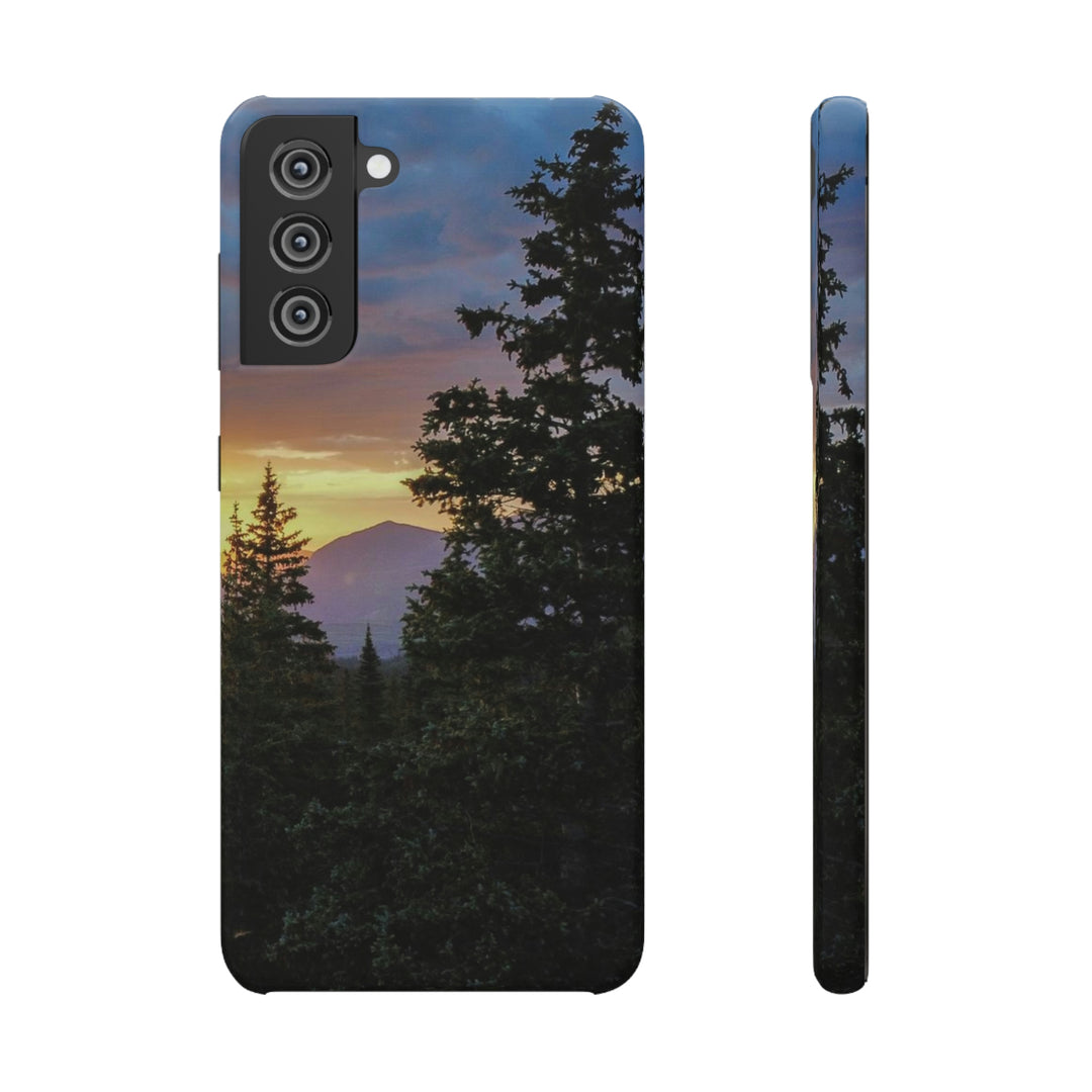 Rainy Sunset Through the Trees - Phone Case