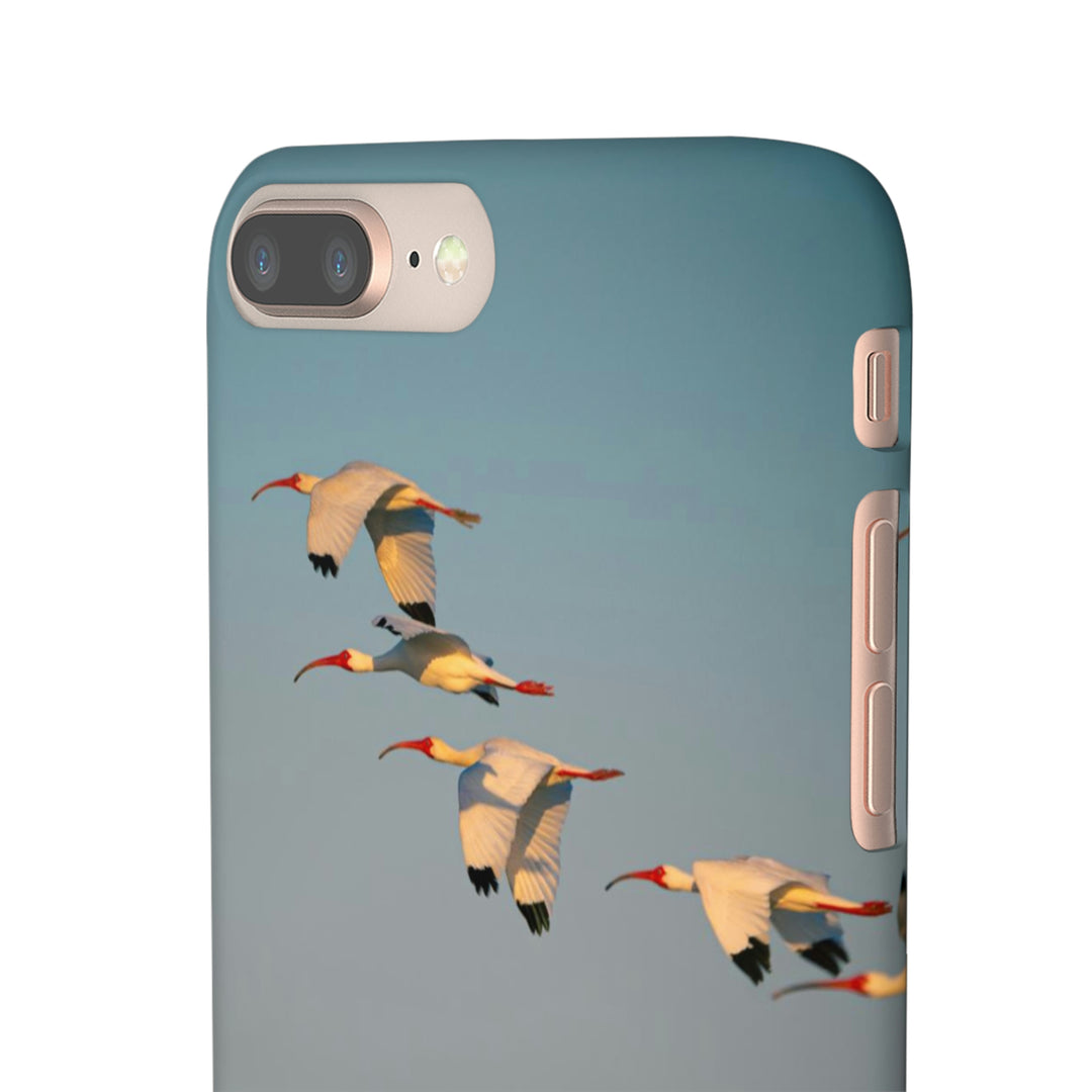 White Ibis in Flight - Phone Case