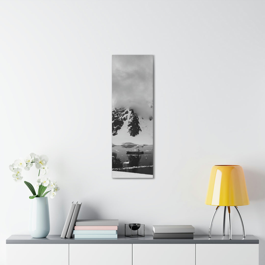 Peaceful Anchoring in Black and White - Canvas