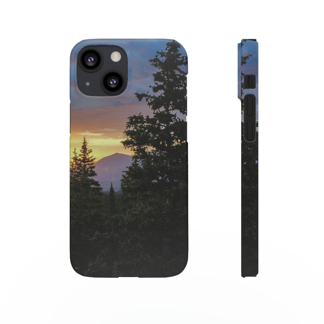 Rainy Sunset Through the Trees - Phone Case