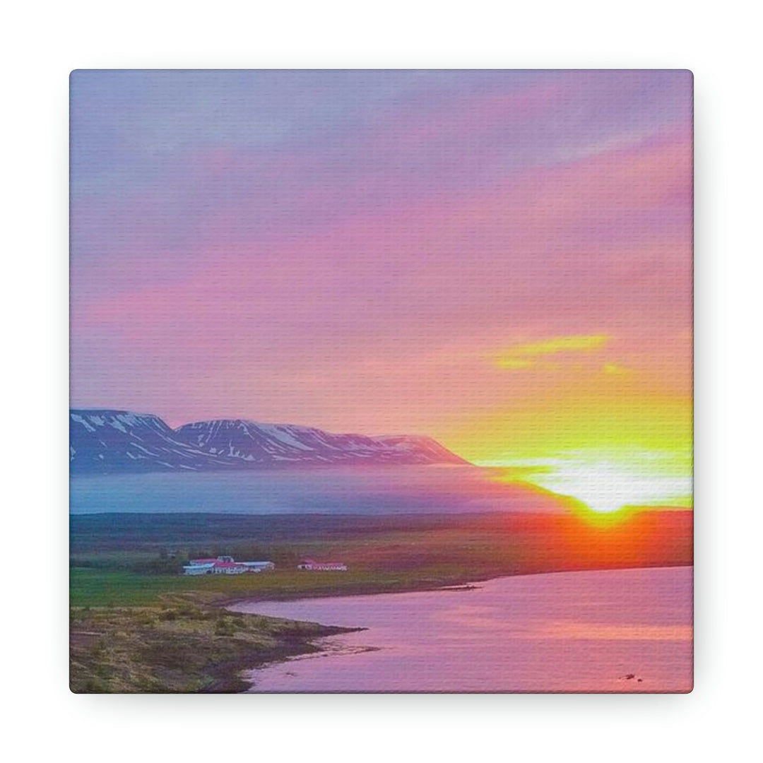 Sunset Over the Fjord Part 2 - Canvas