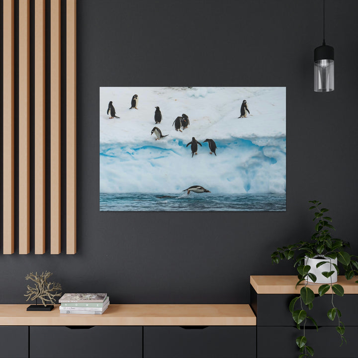 Porpoising Penguin - Canvas