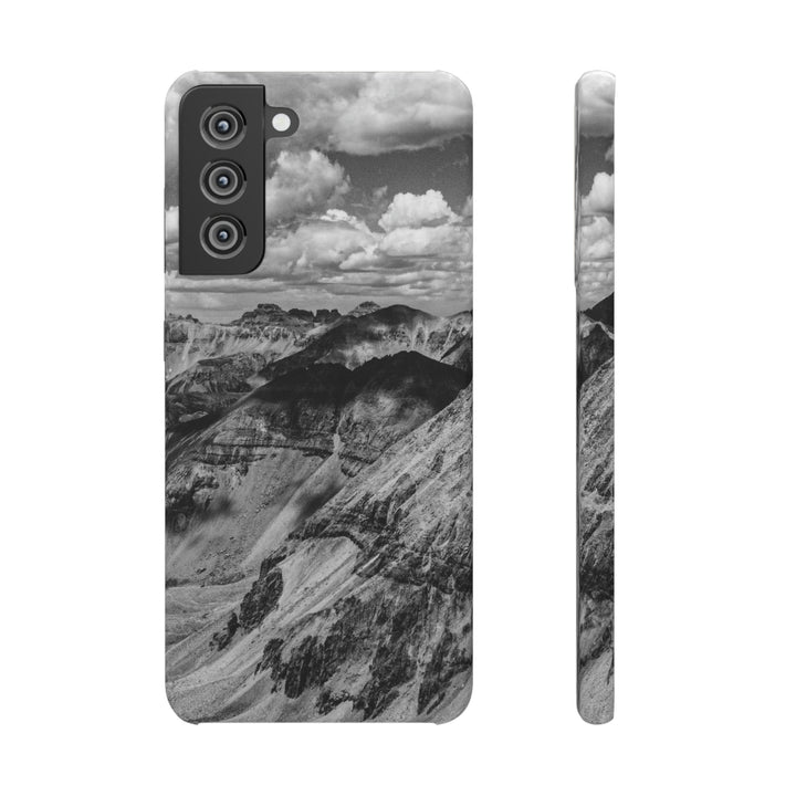 Imogene Pass From the Air in Black and White - Phone Case