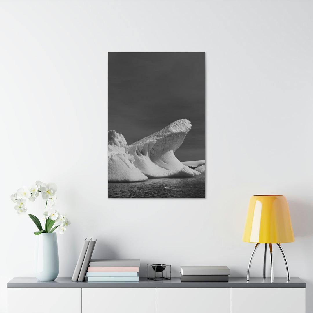 The Angles of an Iceberg in Black and White - Canvas