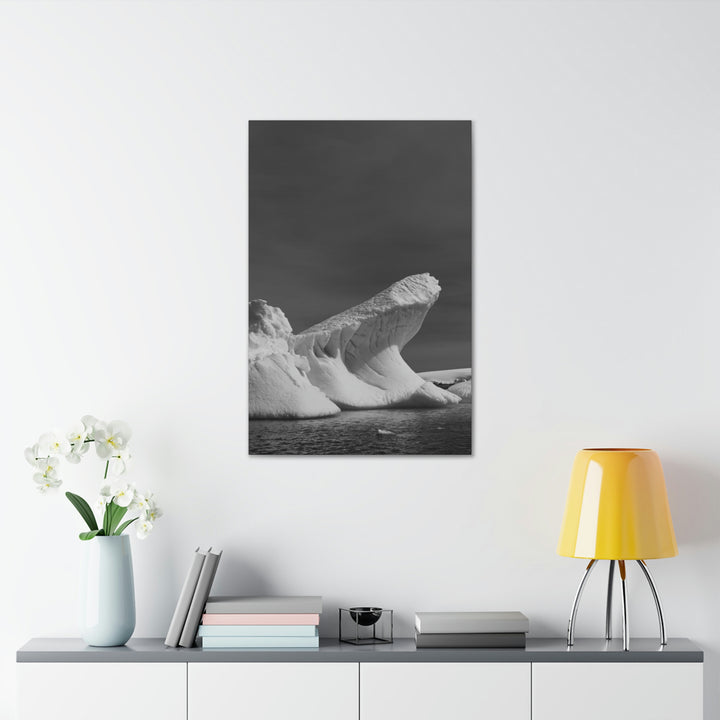 The Angles of an Iceberg in Black and White - Canvas